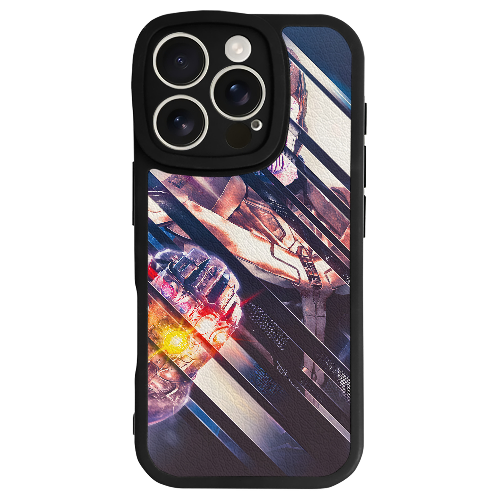 （画像用） アベンジャーズ The Avengers 【iPhone 16シリーズ対応】シリコンスマホケース（レザー調） 材質：シリコン
